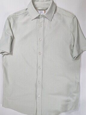 NWT C&C California Mens Button Down Shirt Size Small Green White Stripe Casual